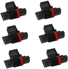 (6) Casio HR-170L HR-170LB HR-170RC Calculator Black & Red Ink Rollers picture