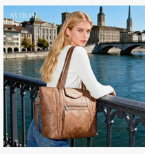 Laptop Bag for Women Designer Leather Laptop Backpack Purse, 16 inch Computer... picture