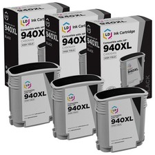 LD Products Replacement for HP 940XL/C4906AN 3PK HY Black Cartridges picture