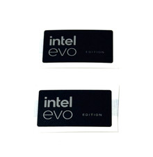 2Pcs Intel EVO Edition Sticker Label Decal Black 28mm x 15mm picture