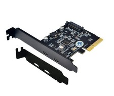 Sintech PCIE 4X to USB 3.1 Adapter,PCI Express Type C Gen 2 10 Gbps 2Port Exp... picture
