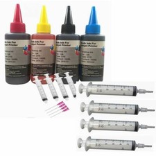 HP 950 951 Genuine Ink Cartridge REFILL KIT with 4x100ml Ink +4 refill tips picture