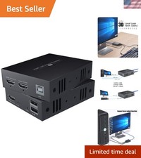 HDMI KVM USB Extender Transmit 1080p HD Video Over Cat5e/6 Ethernet Cable 50m... picture
