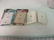 Lot 4 - Wall Jack Phone Mounts - GE, Gemini - White, Almond, Beige picture