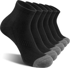 Men'S Ankle Socks Cotton Cushioned Athletic Running Socks 6 Pack picture