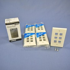 Leviton 41080-6AP Almond 1-Gang 6-Port Unbreakable Nylon Wallplate Cover 5pcs picture