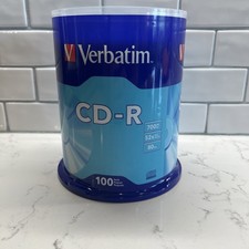 NEW Sealed Verbatim 52x CD-R 700MB Capacity 100 Pack picture