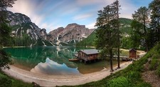 Landscape photography nature panorama lake reflection Custom Gaming Mat Desk picture