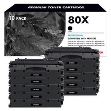 10 Pack CF280X 80X Toner Cartridge For HP LaserJet Pro 400 M401a M401dn M425dn picture