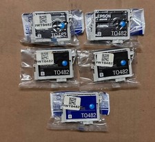 Lot 5 Epson 48 T0482 Cyan Ink for R200 R220 R300 R320 R340 RX500 RX600 RX620 picture