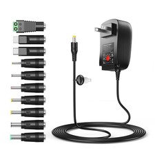Belker 41W Universal 6V 9V 12V 15V 18V 20V 24V AC 41w 6-24v 1.5a w/USB, Black picture