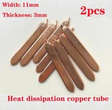 2PCS Copper Flat Heat Pipe for Cooling Laptop Heatsink 11mm * 3mm * L50-400mm picture