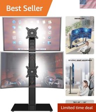 Dual Monitor Stand - Ergonomic Height Adjustable Riser for 13-34 Inch Screens picture