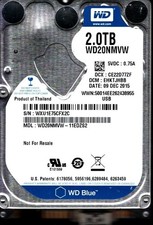 WD20NMVW-11EDZS2 S/N: WXU1E DCM: EHKTJHBB WESTERN DIGITAL 2TB THAILAND DEC 2015 picture