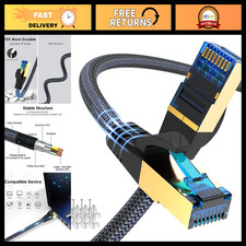 150ft Cat 8 Ethernet Cable, Heavy Duty 40Gbps, Indoor/Outdoor, Nylon Braided, S/ picture
