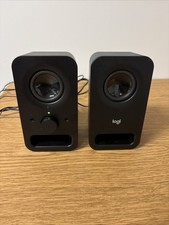 Logi Black Desktop Wired Speakers 6.5 in X 3.5 in picture