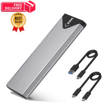 SSK M.2 to USB NVMe SATA SSD Enclosure 3.2 2242/2260/2280, Space Gray picture