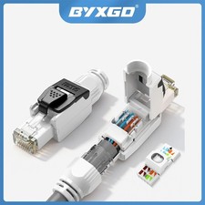 12PCS Cat6A Tool-Free RJ45 Connector Field Termination Plug No Crimp 10Gbps picture
