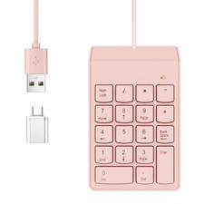 NOOX Wired Number Pad with USB to USB-C Adapter, Numeric Keypad Numpad 18 Key... picture