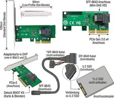 Delock 90437 NVMe PCIe x4 to SFF-8643 Adapter | U.2 SSD Interface | Original Box & Bezel picture