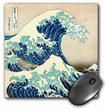 3dRose The Great Wave off Kanagawa by Japanese artist Hokusai - dramatic blue se picture