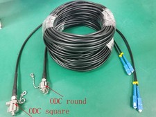60M~150M Outdoor Waterproof Optic Fiber Cable Connector ODC 2 Cores Socket Cable picture