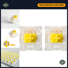 90PCS Pre-Lubed Linear 5 Pin Mechanical Keyboard Switches - Milky Yellow Pro V2 picture
