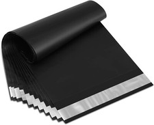200 9x12 Black Poly Mailers Self Sealing Shipping Envelopes Bags 2.5 Mil picture