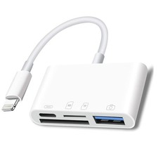 Lightning to SD Card Reader - 4 in 1 Memory Card Adapter for Iphone with USB Fem picture