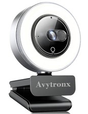 Avytronx I930 2K Quad HD USB 2.0 Webcam Ring Light HDR Privacy Cover Mic picture