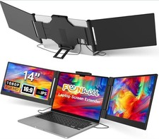 Funhill Laptop Screen Extender 14 inch Laptop Monitor Extender 1080P IPS, Triple picture