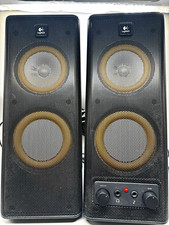 Logitech S-0264A 2.0 Wired Computer Speakers Black 3.5mm Headphone Jack picture