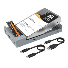 MAIWO Dual Bay Enclosure for M.2 NVMe and 2.5 3.5 Inch SATA SSD/HDD with Offl... picture