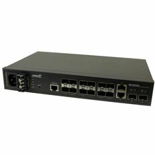 Managed Gigabit Ethernet Fiber Switch 12 100/1000Base-X SFP Slots + 2 picture