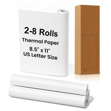2/4/6/8 Rolls A4 Thermal Printer Paper 8.5