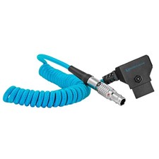 1636 Inch Coiled DTap To 2Pin LEMO 0B Male Power Cable Blackmagic Blue picture