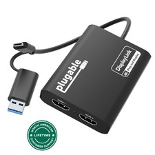 Plugable 4K Dual HDMI Adapter for USB-C & USB 3.0, Windows Compatible picture
