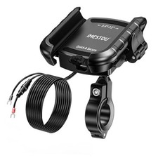 Aluminum Motorcycle USB Phone Mount Charger with USB C Fast Charge Port picture