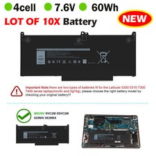 🧡Lot 10X MXV9V Battery For Dell Latitude 5300 5310 7300 7400 E5300 E7300 E7400  picture