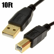 NEW 10FT Premium Gold-Plated USB 2.0 A to B High Speed Printer Scanner Cable picture