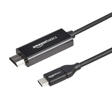 Plug & Play USB-C to HDMI Adapter - 3ft Thunderbolt 3, 4K Resolution Support picture