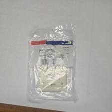 Leviton Ivory Quickport 6-Port ID Window Flush Wallplate 1-Gang Cover 42080-6IS picture