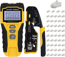 80072 RJ45 Cable Tester Kit with LAN Scout Jr. 2, Coax Crimper / Stripper / Cutt picture