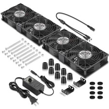 AC 4 x 120mm Server Rack Fans Cooling 110V 120V 220V 240V Variable Speed...  picture