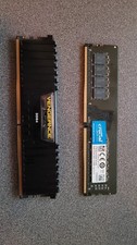 Lot of Two 8GB DDR4 2400 Memory: Corsair Vengeance LPX and Crucial 8GB UDIMM picture