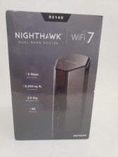 NETGEAR Nighthawk RS140 WiFi 7 Dual-Band Router 5 Gbps, 3-Port LAN New Sealed  picture