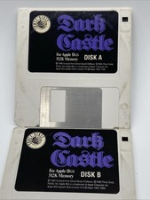 1986 DARK CASTLE foe apple IIGS DISK A & B floppy disks VTG 90s PC untested picture