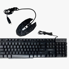 BlueFinger RGB Wired USB Gaming Keyboard and Mouse Ergonomic Combo Set picture