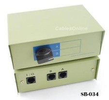 CablesOnline 2-Way RJ45 Ethernet AB Manual Switch Box, SB-034 picture