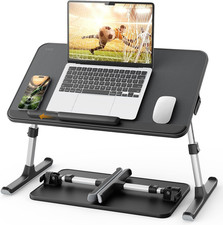 Non-Slip Leather Laptop Bed Tray Table,Lap Desk with Laptop Stopper picture